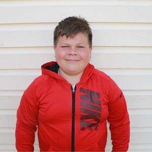 Red Nike Zip-Up Hoodie